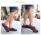 Men's and Women's Summer Sandals Clogs Casual Round Toe Slip on Outdoor Geometric Pattern Anti-slip Beach Hole Shoes Plus 46 47