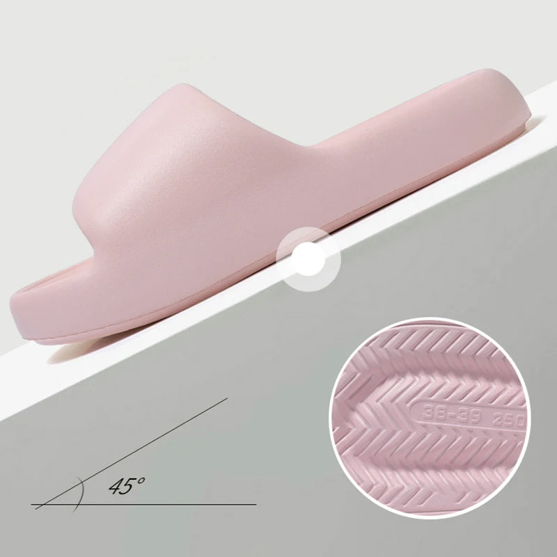 Slides Summer Flat Beach Sandals Woman Thick Platform Cloud Slippers