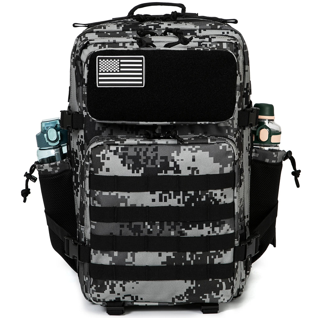 45L Tactical Backpack Survival Bag Hunting MOLLE Backpack GYM For Men EDC Outdoor Hiking Rucksack With Bottle Holder Erobaa