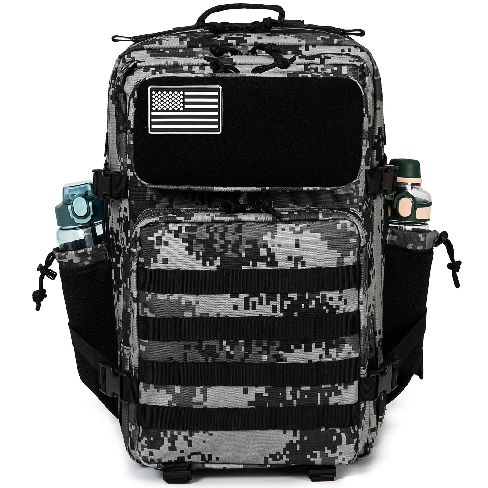 45L Tactical Backpack Survival Bag Hunting MOLLE Backpack GYM For Men EDC Outdoor Hiking Rucksack With Bottle Holder Erobaa