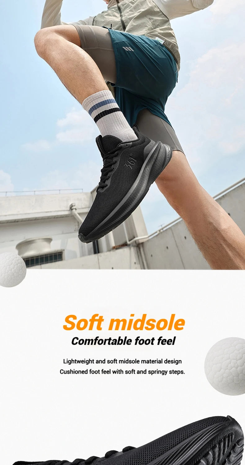 Shoes Lightweight Wear Resistant Shock Absorb Breathable Soft Soled Male Sneakers
