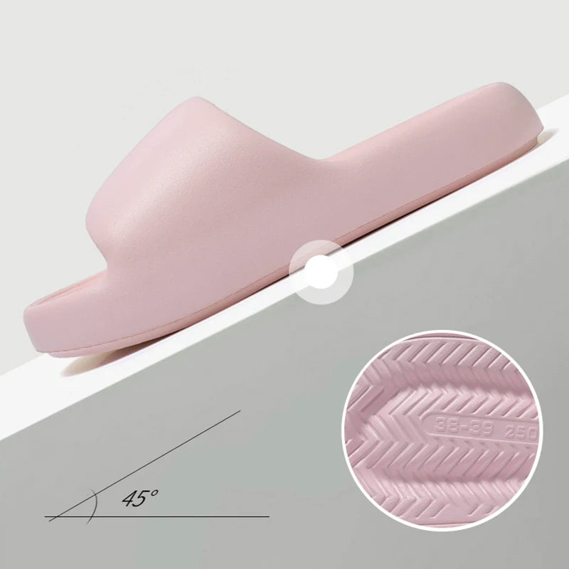 Slides Summer Flat Beach Sandals Woman Thick Platform Cloud Slippers