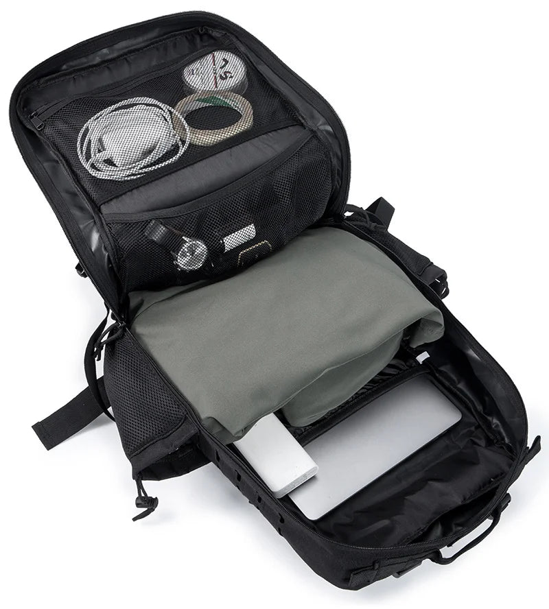 45L Tactical Backpack Survival Bag Hunting MOLLE Backpack GYM For Men EDC Outdoor Hiking Rucksack With Bottle Holder Erobaa