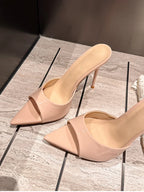 Designer Luxury Sexy Thin High Heel Summer Women Slippers Fashion Peep Toe Dress Slides Ladies Stripper Party Sandals