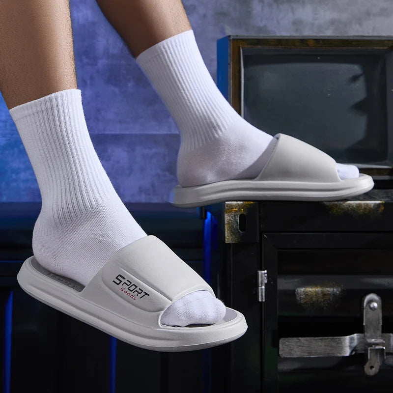 Big Size Summer Slippers Men Women Soft Bottom Indoor Home Slides Sandals
