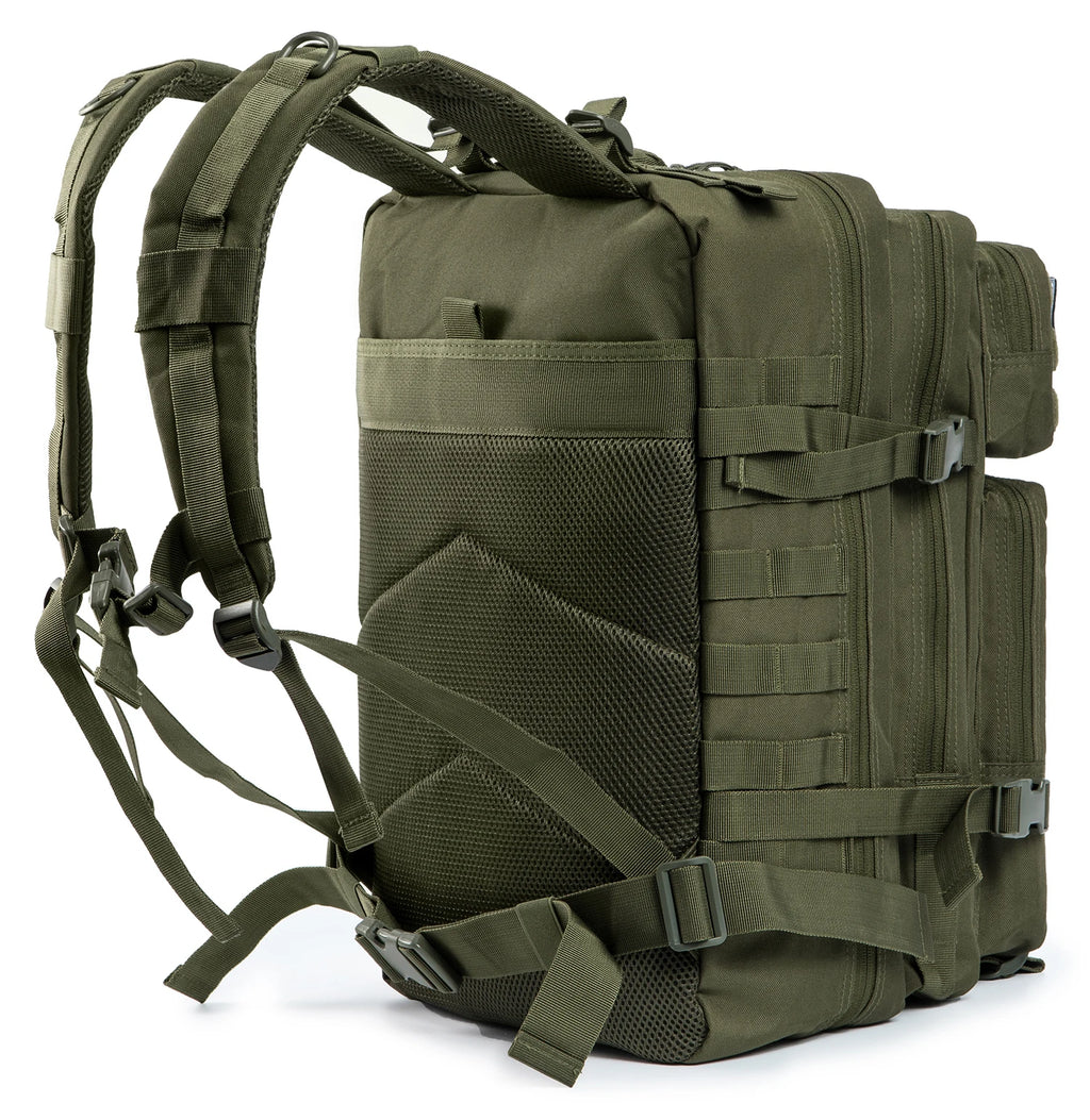 45L Tactical Travel Backpack Molle Large Capacity Multi Pocket Storage Bag Durable Wear Resistant Camping Hiking Trekking Bushcraft Daypack Heavy Duty Rucksack For Men Women Business Trips Mountain Climbing Daily Commute Lugg Erobaa
