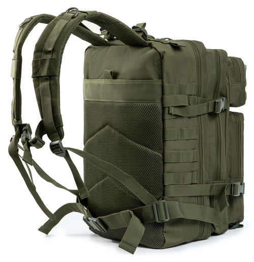 45L Tactical Travel Backpack Molle Large Capacity Multi Pocket Storage Bag Durable Wear Resistant Camping Hiking Trekking Bushcraft Daypack Heavy Duty Rucksack For Men Women Business Trips Mountain Climbing Daily Commute Lugg Erobaa