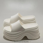 Women Thick Sole Non Slip Beach Slides Sandals Lady Summer Soft Sole Wedge Heel Slipper