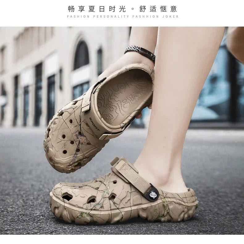 Men Garden Platform Sandals Man Summer Sandals Male Sneakers Outdoor Flip Flops Home Clogs