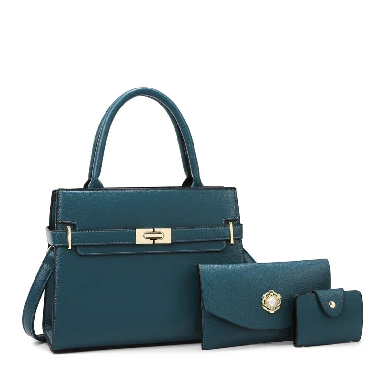 3 Sets Or 1 Big Bag Women's Handbag Large Capacity Bags Luxury Shoulder Crossbody Bags Small Coin Purse Quality Leather Sac Hot Erobaa