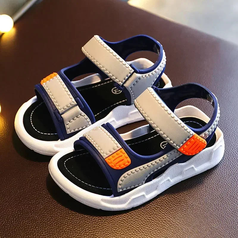 Summer Baby Sandals Solid Color Baby Boy Sandals Soft Sole Anti-slip Boys Girls Sandals Toddler Baby Shoes Beach 2-12 Years