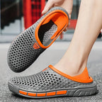 Men's and Women's Summer Sandals Clogs Casual Round Toe Slip on Outdoor Geometric Pattern Anti-slip Beach Hole Shoes Plus 46 47