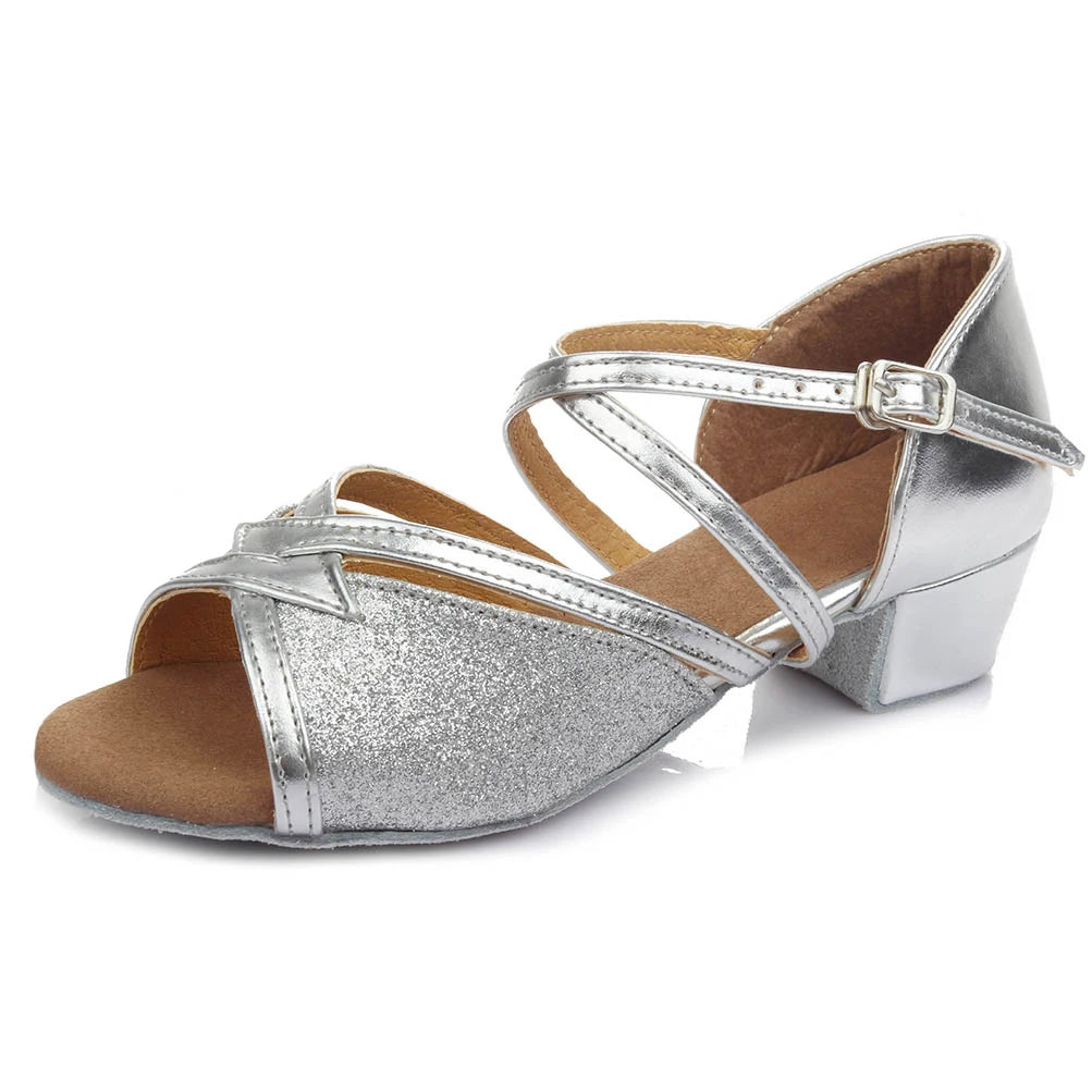 Girls Dance Shoes For Women Ladies Ballroom Latin Children/Kids Tango Salsa Latin Dancing Shoes Low Heel Salsa Training Shoes