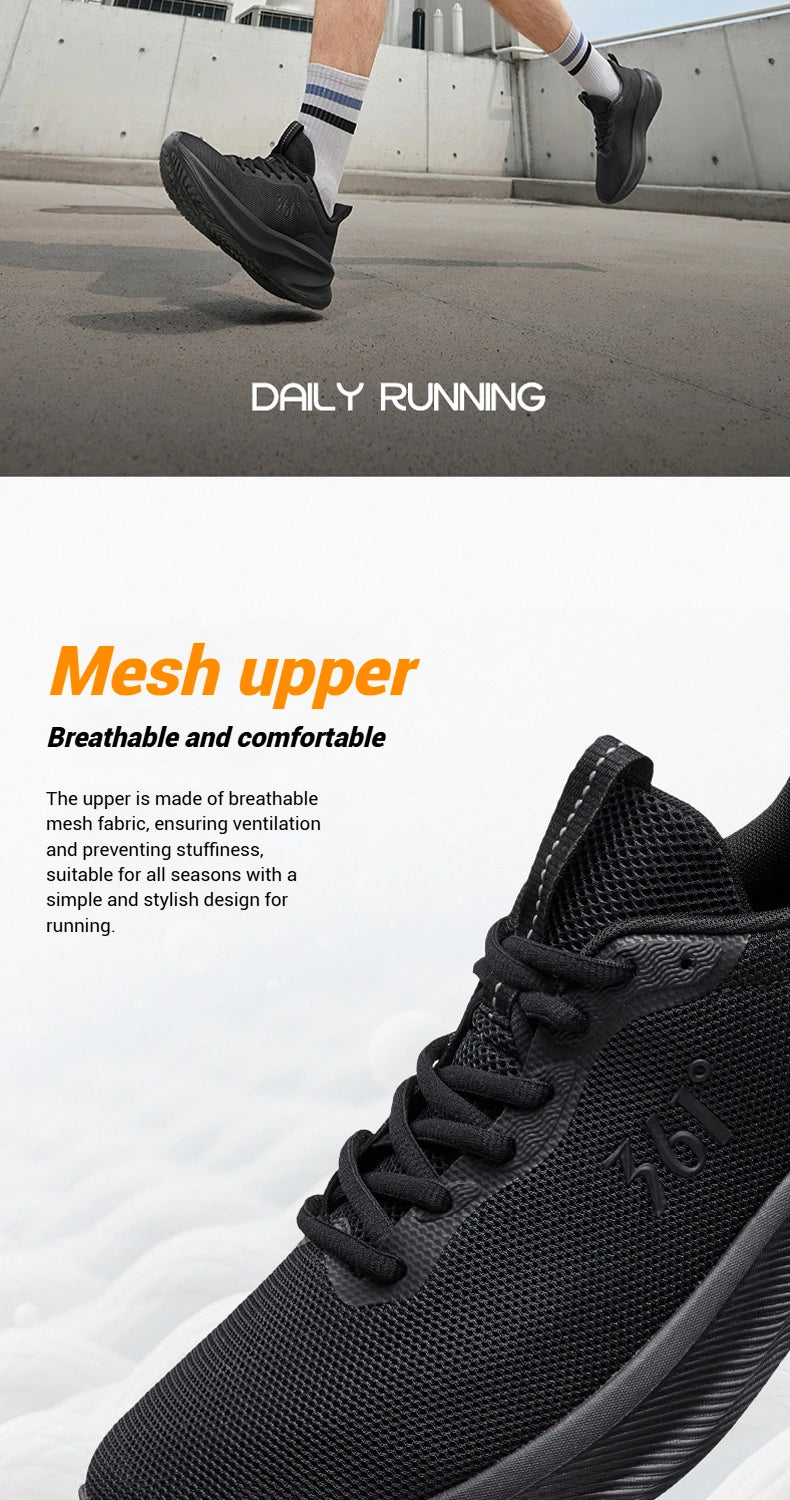 Shoes Lightweight Wear Resistant Shock Absorb Breathable Soft Soled Male Sneakers