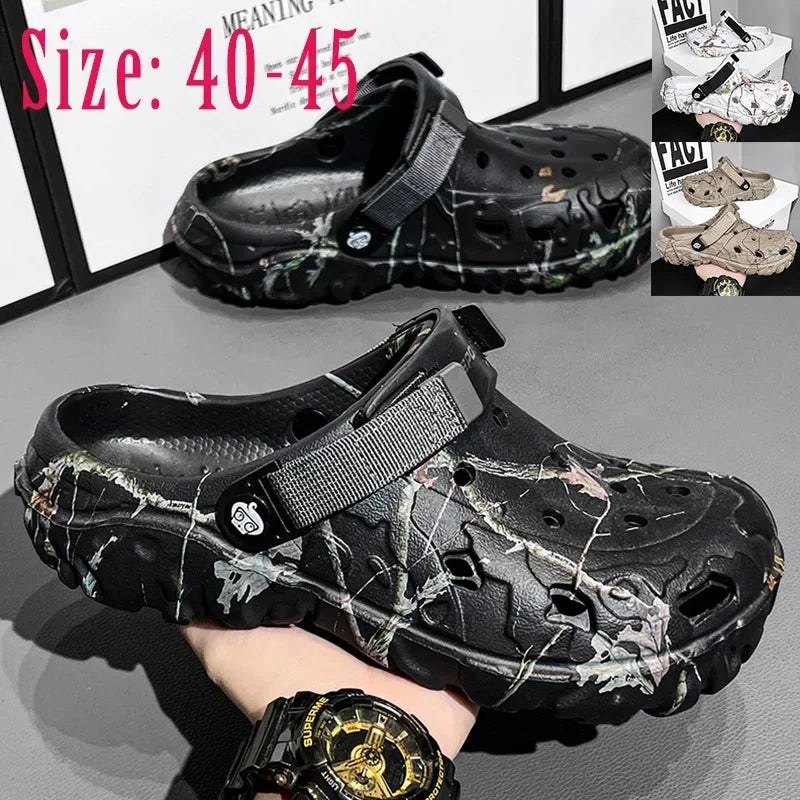 Men Garden Platform Sandals Man Summer Sandals Male Sneakers Outdoor Flip Flops Home Clogs