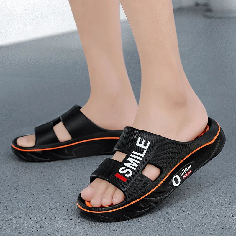 Summer New Men's Massage Slippers Indoor Outdoor Sandals Beach Men Casual Shoes Soft Slides Flip-flops Men Women Home Slippers