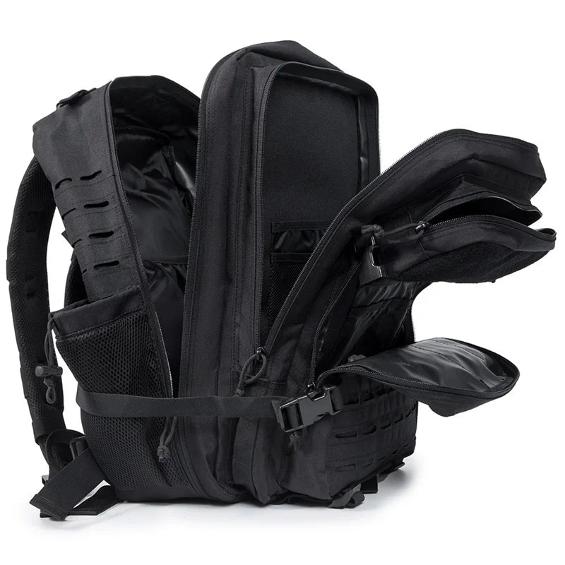 45L Tactical Backpack Survival Bag Hunting MOLLE Backpack GYM For Men EDC Outdoor Hiking Rucksack With Bottle Holder Erobaa