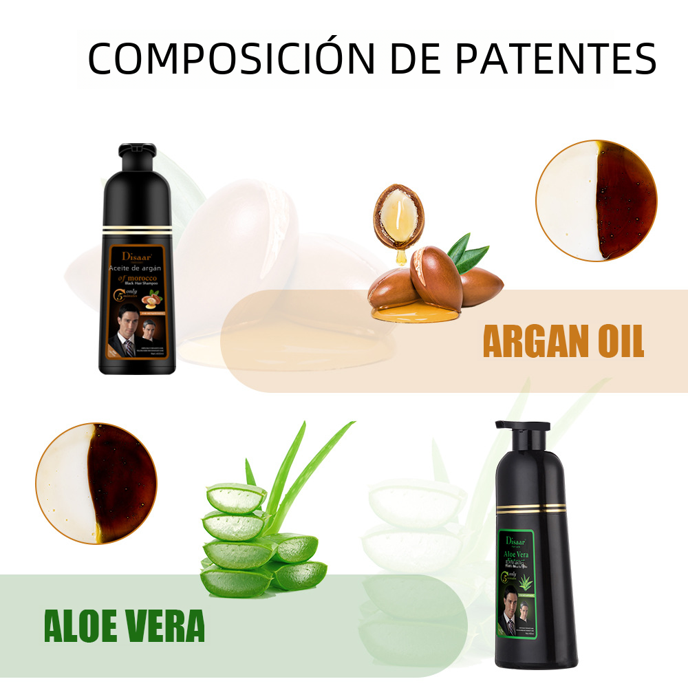 Disaar Aloe Argan Oil Nourishing Hair Dye Shampoo